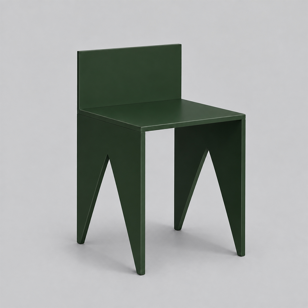 Festive Chair 01-26-01, Christmas Green, view 1 — Brience-designed festive seating for Christmas events and year-end parties