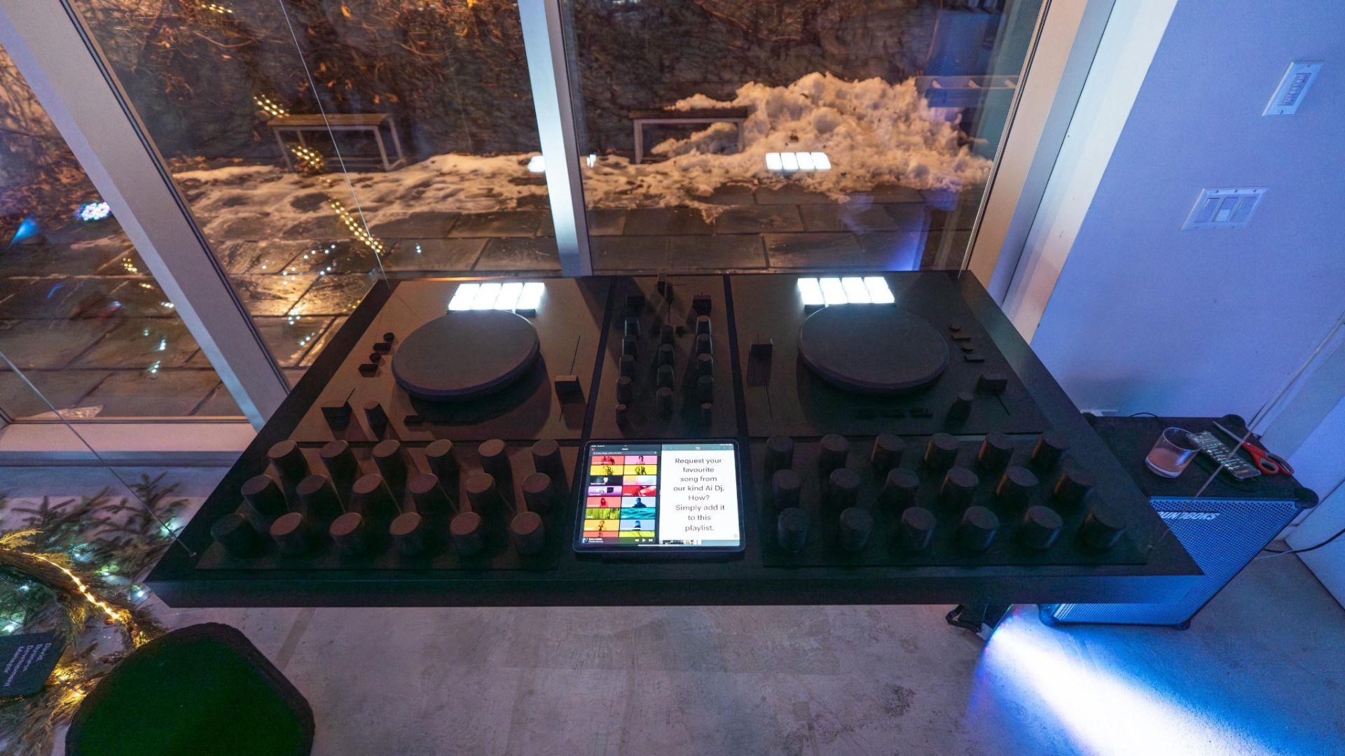 The AI DJ Set with iPad interface