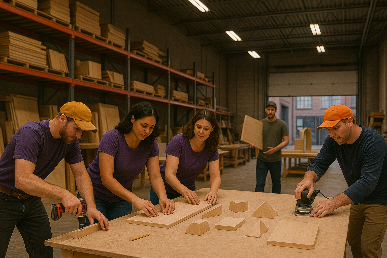 Fabrication team at work