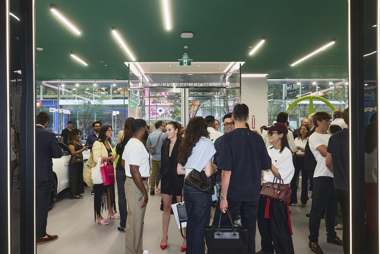 Opening night crowd inside the residency, Mercedes-Benz Studio Toronto, Holt Renfrew Yorkville