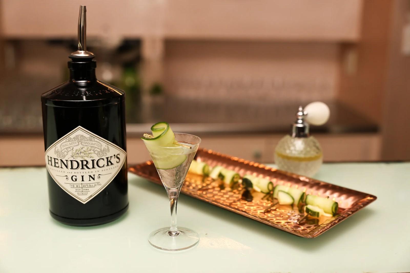 Another Hendrick's served as a cucumber martini, the product the Anotherland world was built to launch